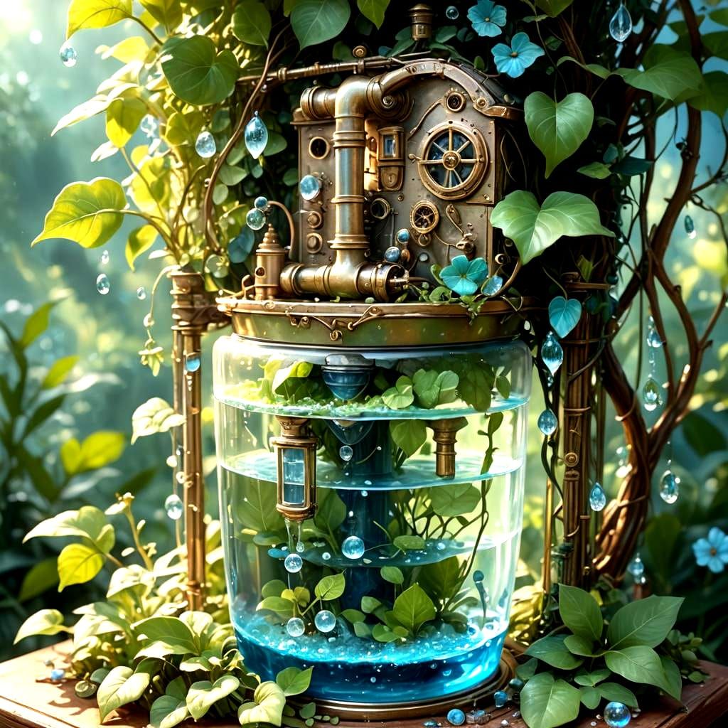Natural Water Filter Machine: Detailed Matte Painting