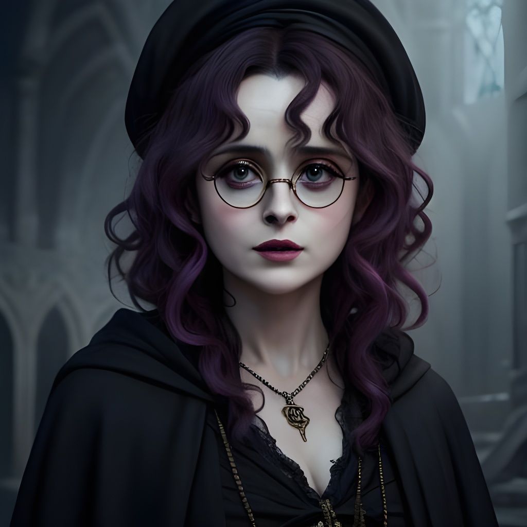 Helena Bonham Carter as Harry Potter, Hyperrealistic Art