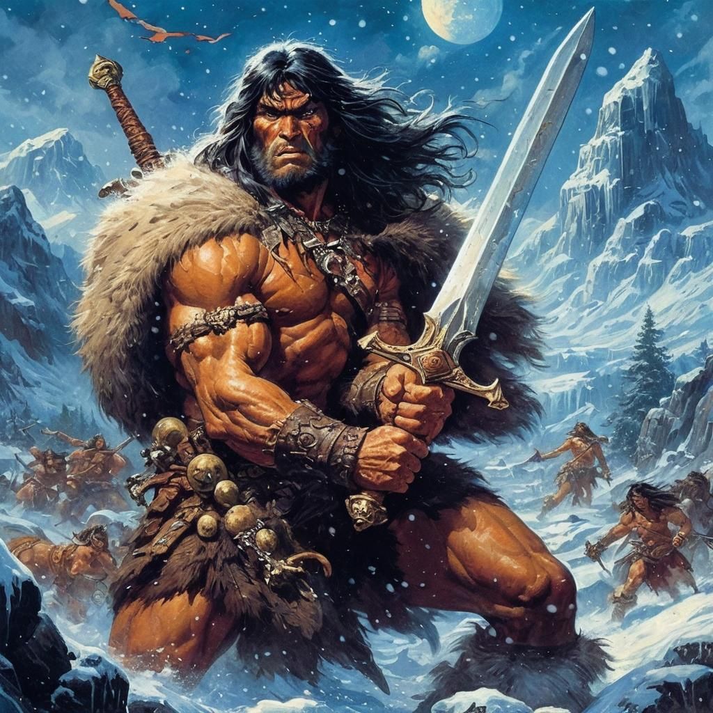Conan the Barbarian in Cimmeria, Fantasy Artwork
