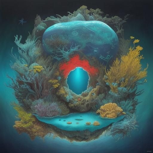 Surreal Underwater Ecosystem—Dreamshaper