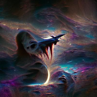 Sinister NASA Logo in Fantasy Art Style