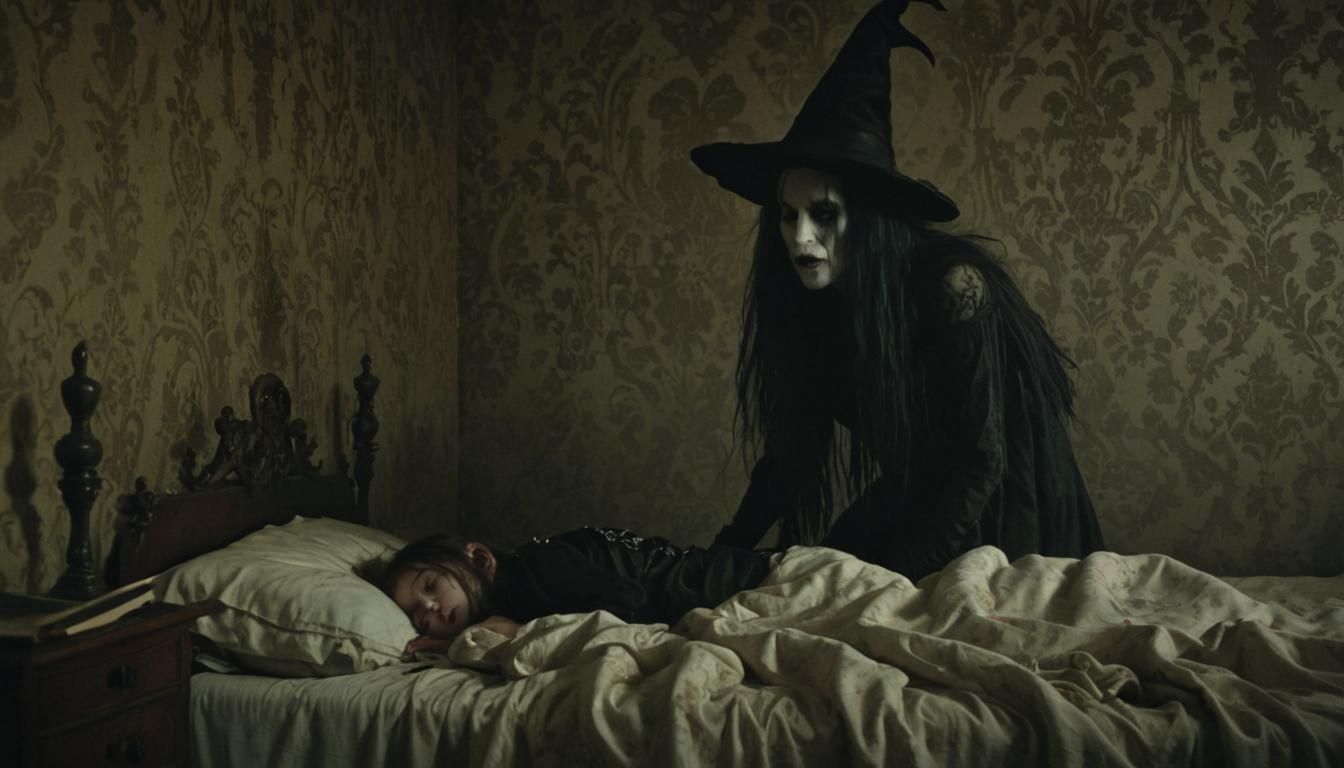 Eerie Women Watch Over Child in Pixar Style