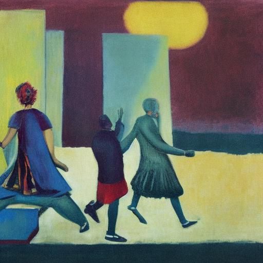 Beast Receives High Five: Surreal Art