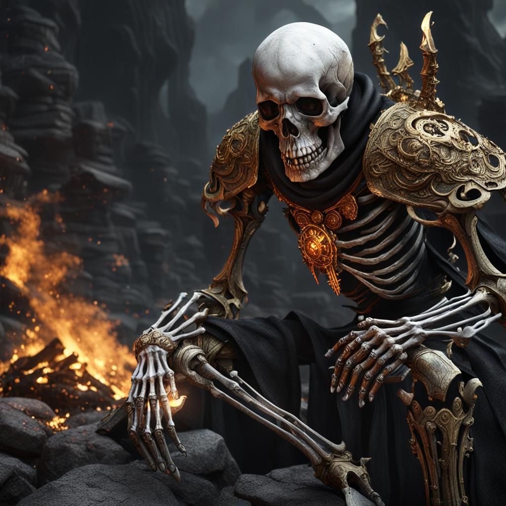 Skeletons Casting Spells in Mythical Era