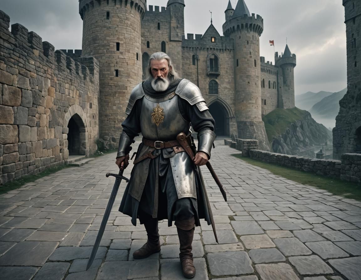 Older Crusader, outside Bouillon castle.