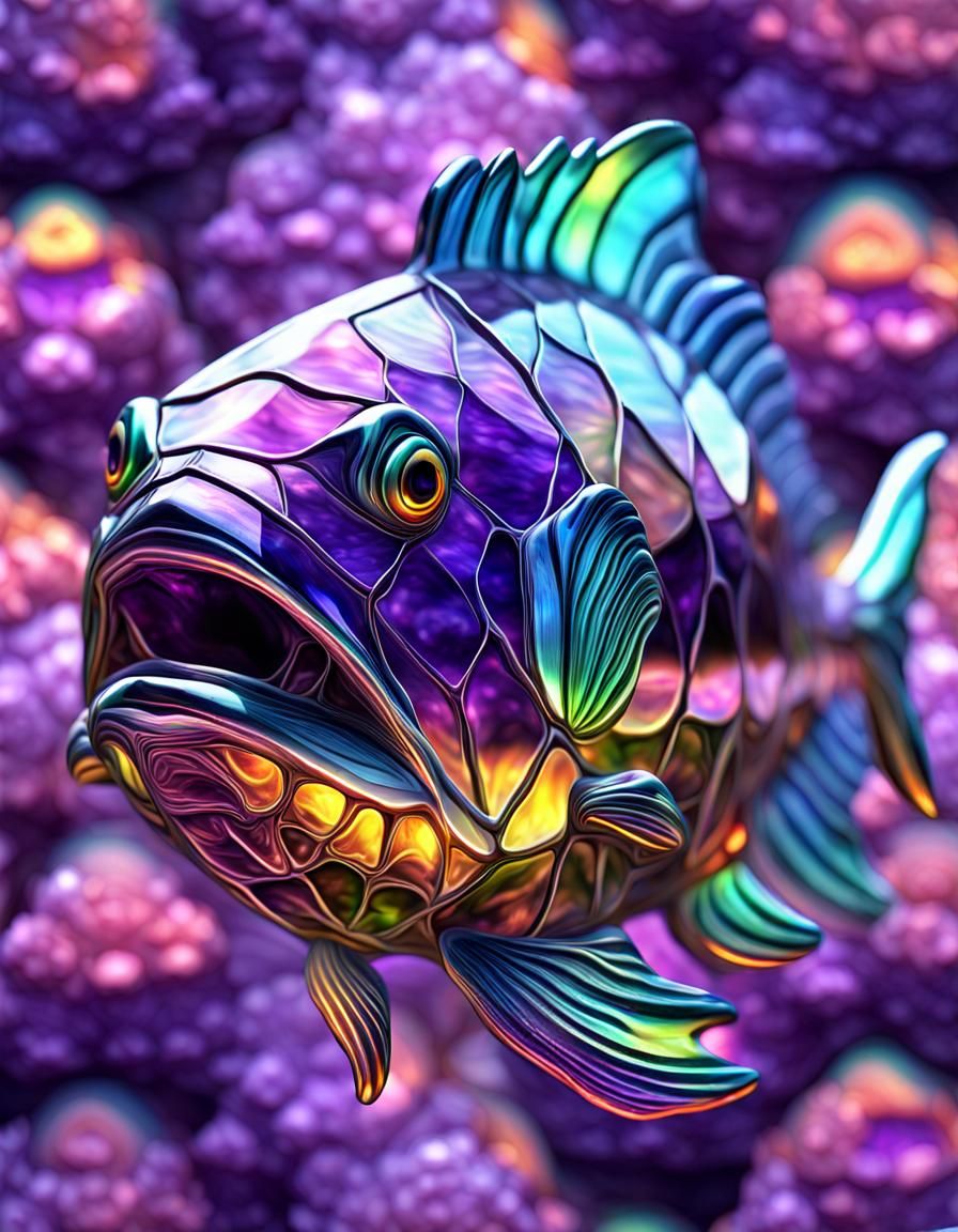 Majestic Amethyst Crystal Landscape