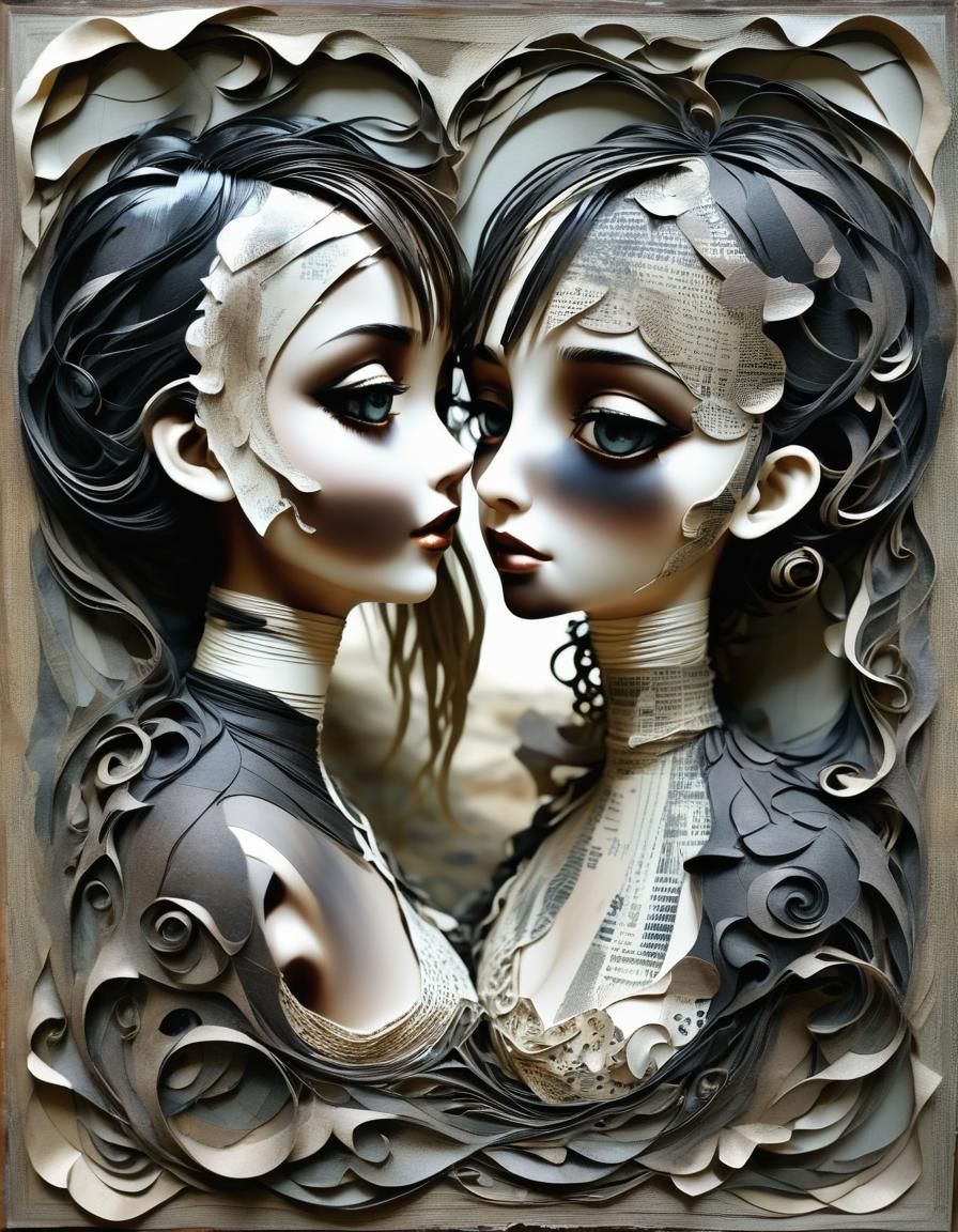 Steampunk Anamorphic Figures in Soft Distortion