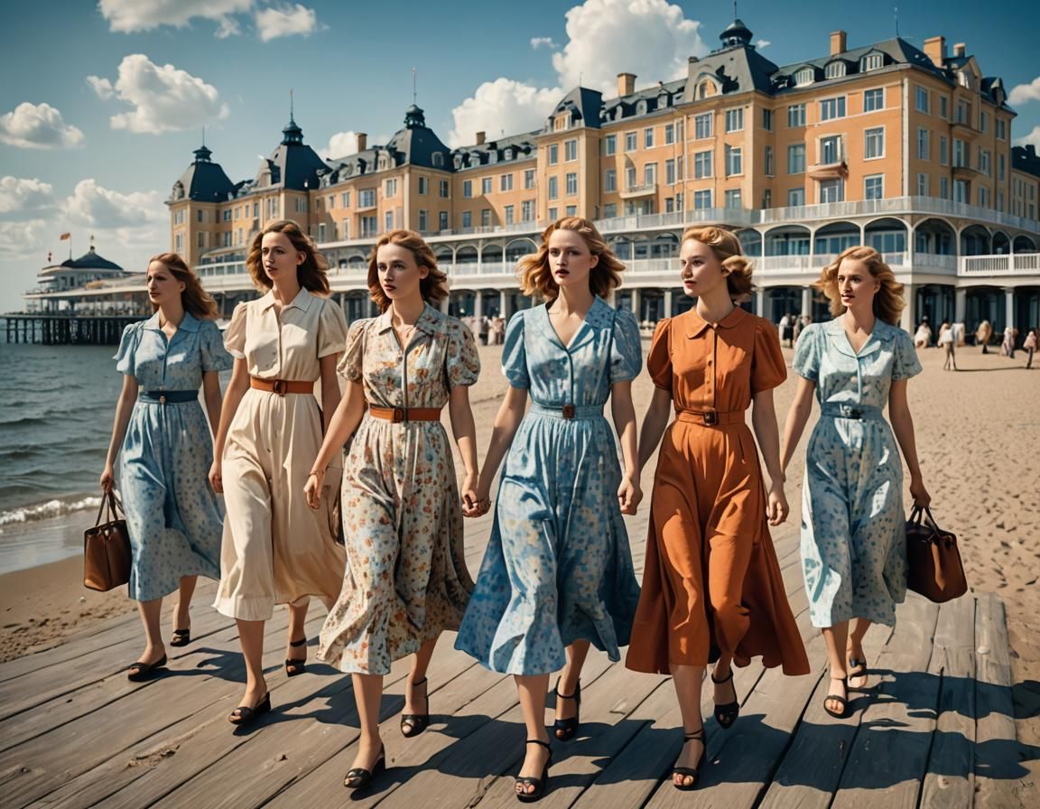 Baltic Sea Shore, 1934, as Digital Matte Painting