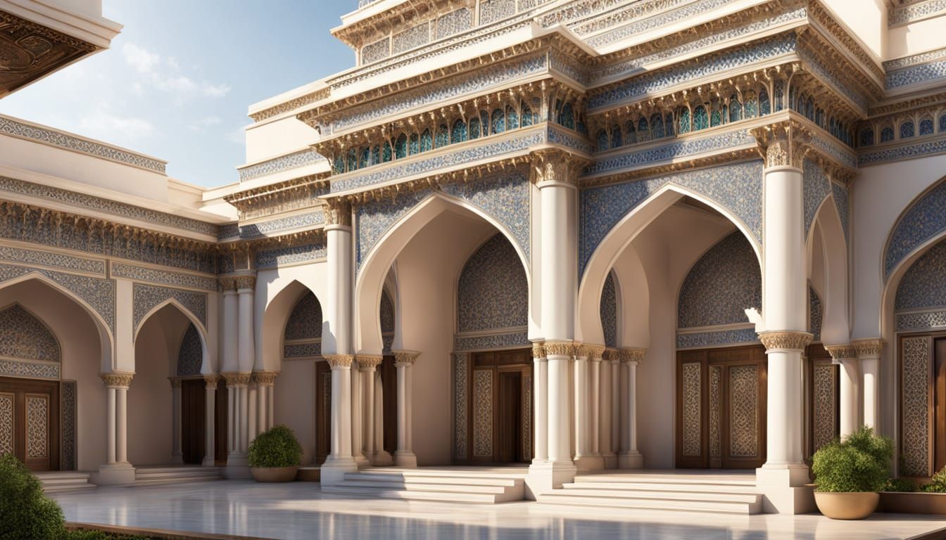White House: Persian Architecture Fusion Rendering
