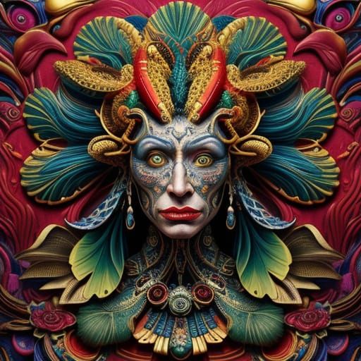 Expressive Character in Exuberant Surreal Style