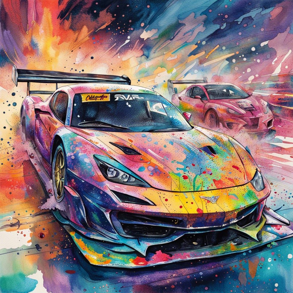 Watercolor Car