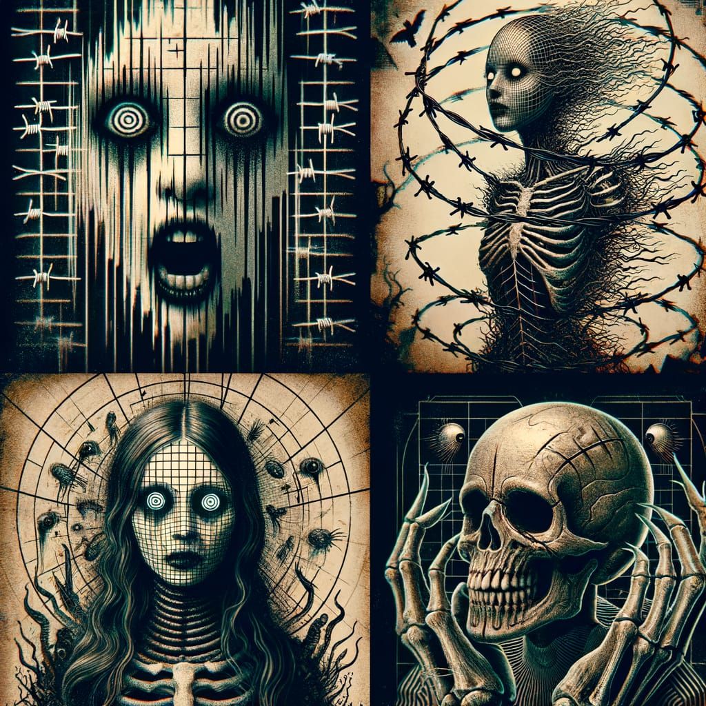 Vintage Horror: Laughing Graffiti and Glitching Woman