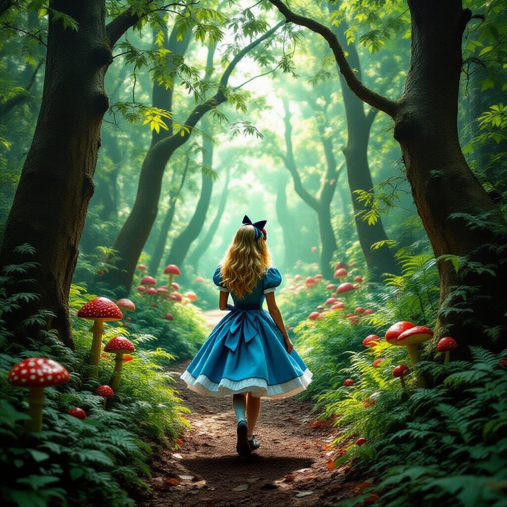 Alice in Wonderland Forest, Photographed in Caravaggio Style