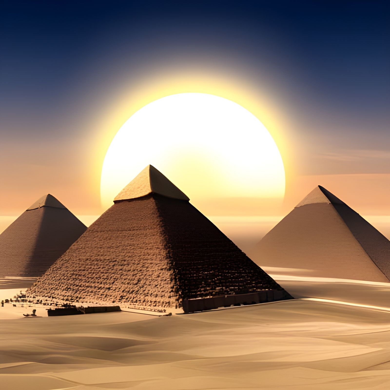 Egyptian Pyramids in 3D: A 4K Landscape