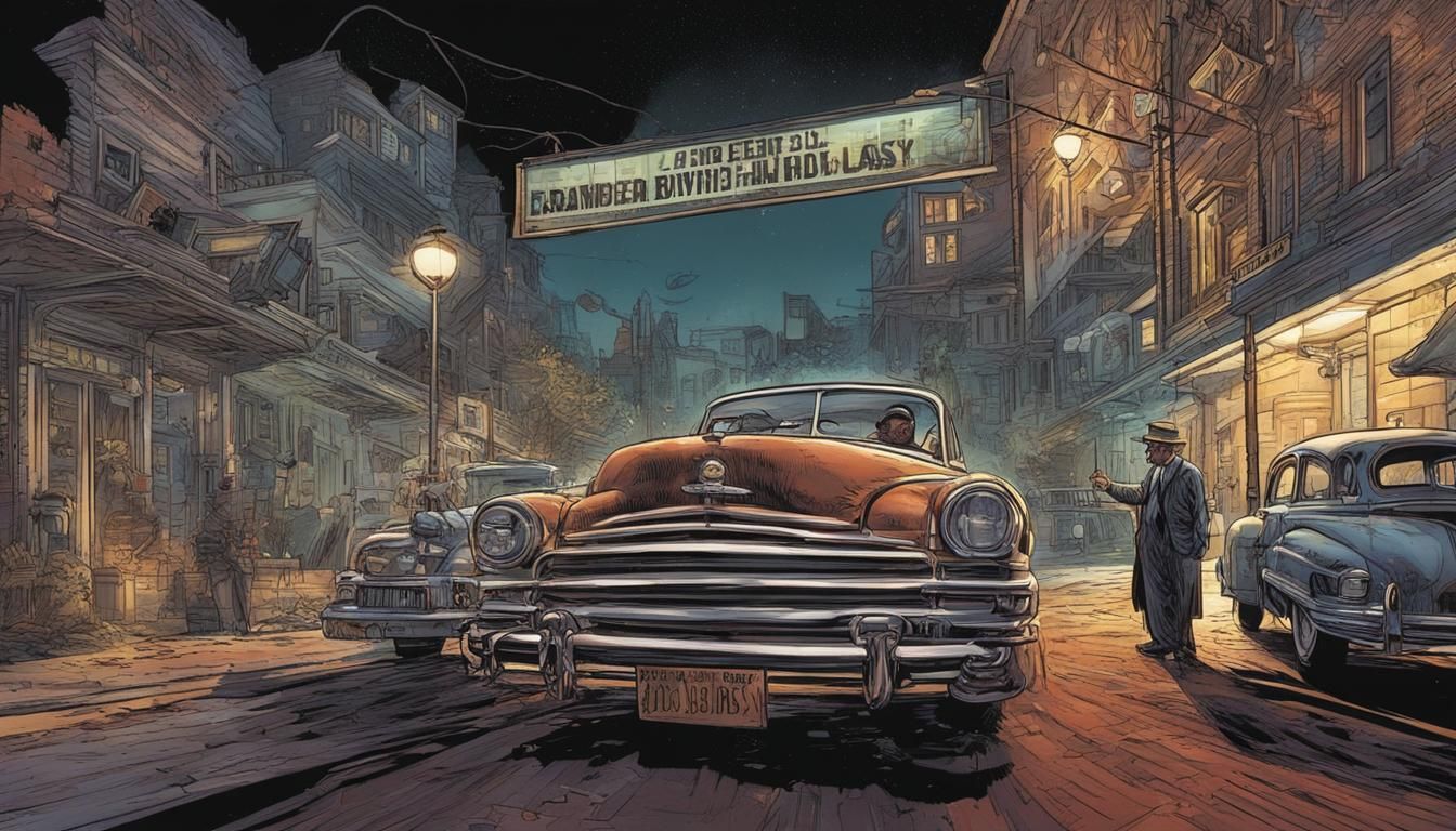 Driving Miss Daisy Mark Brooks and Dan Mumford, comic book art, perfect, smooth
