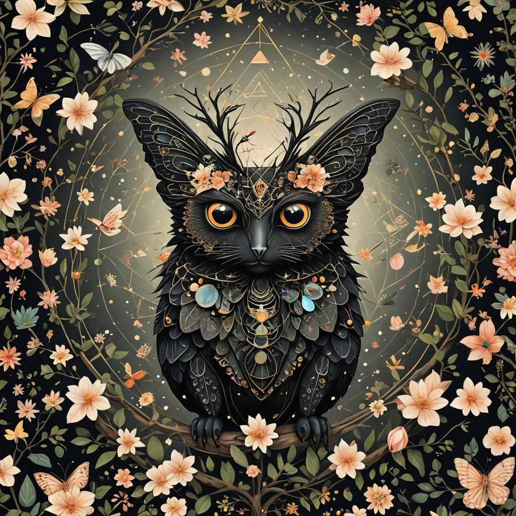 Cute Creature in Psychedelic Surrealist Style
