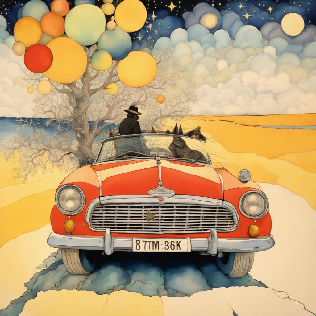 Gothic Fantasy Landscape with Vibrant Colors