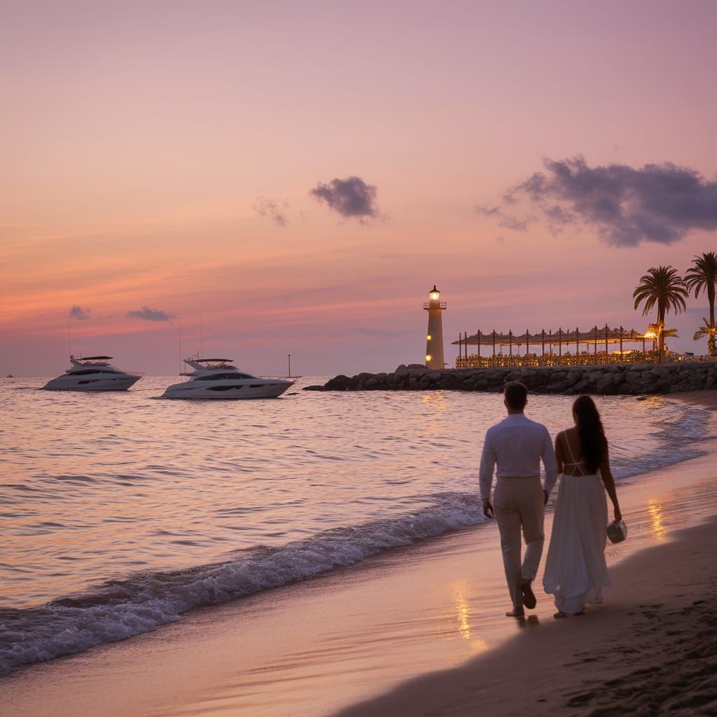 Romantic Beach Sunset: High Gloss Photography