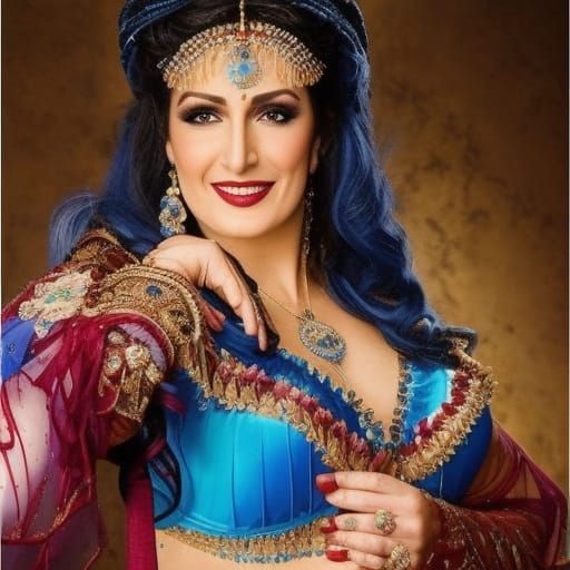 Turkish-Romani Belly Dancer in Photorealistic Style