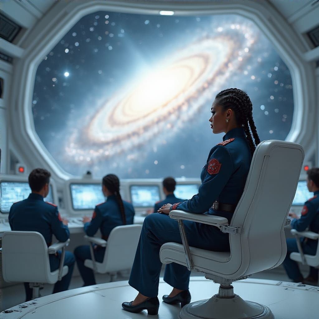 Starship Commander in Sci-Fi Style