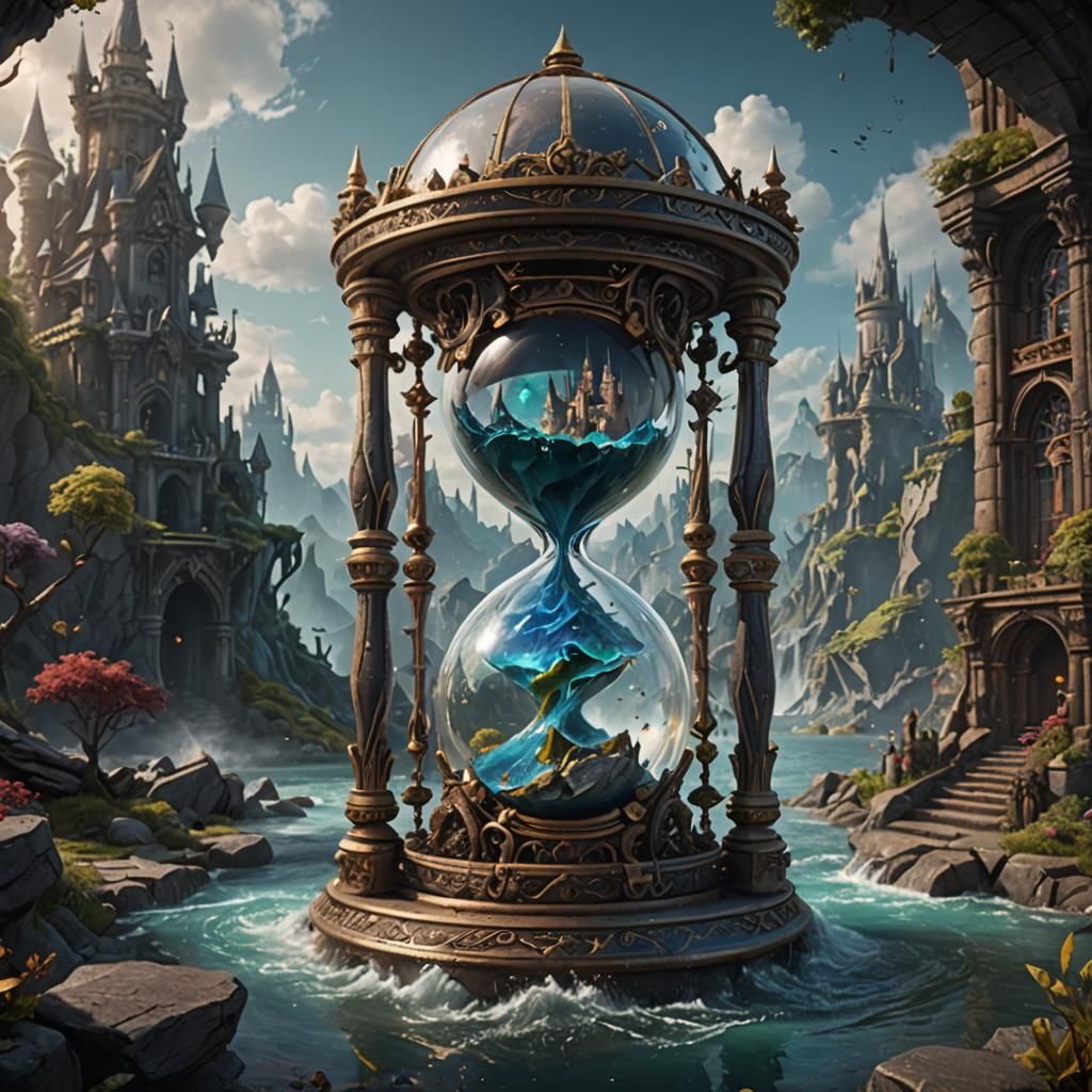 World in Hourglass: Detailed Matte Painting
