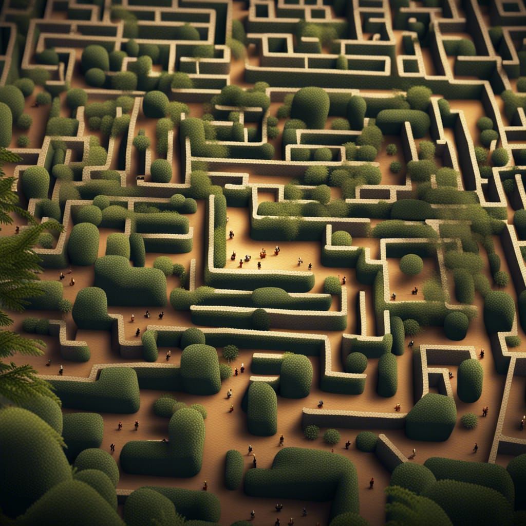 Bird's-Eye View of Intricate Maze