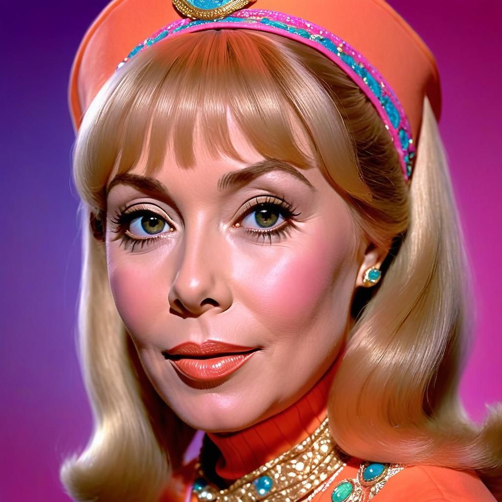 Barbara Eden as Jeannie in Rockwell Style