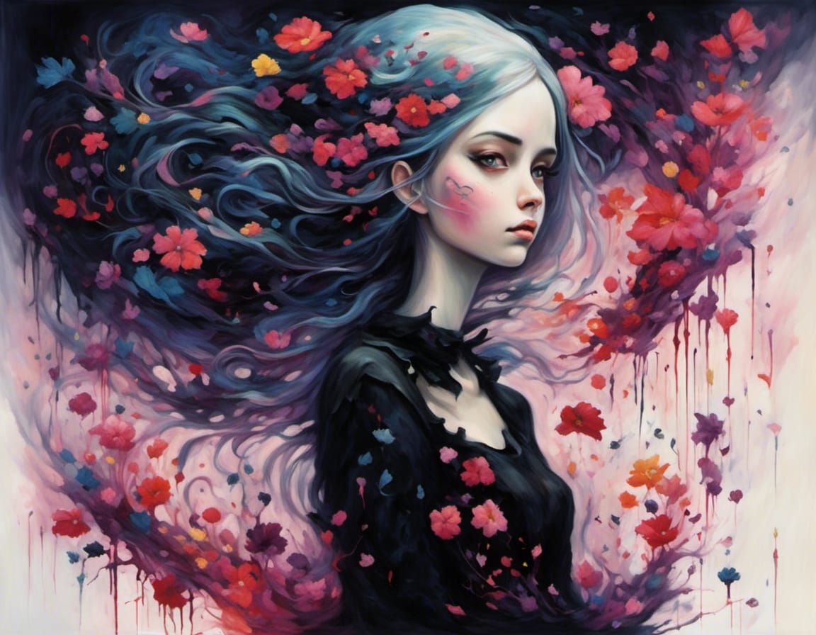 Dark Surreal Portrait of Emotional Complexity