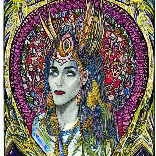 Elven King Portrait in Vibrant Fantasy Style