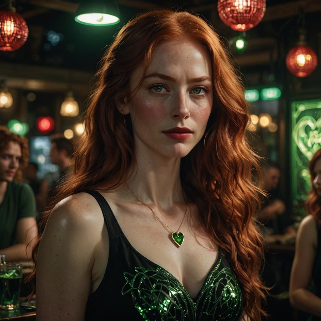 Stunning Portrait of a Red-Haired Woman in 8K