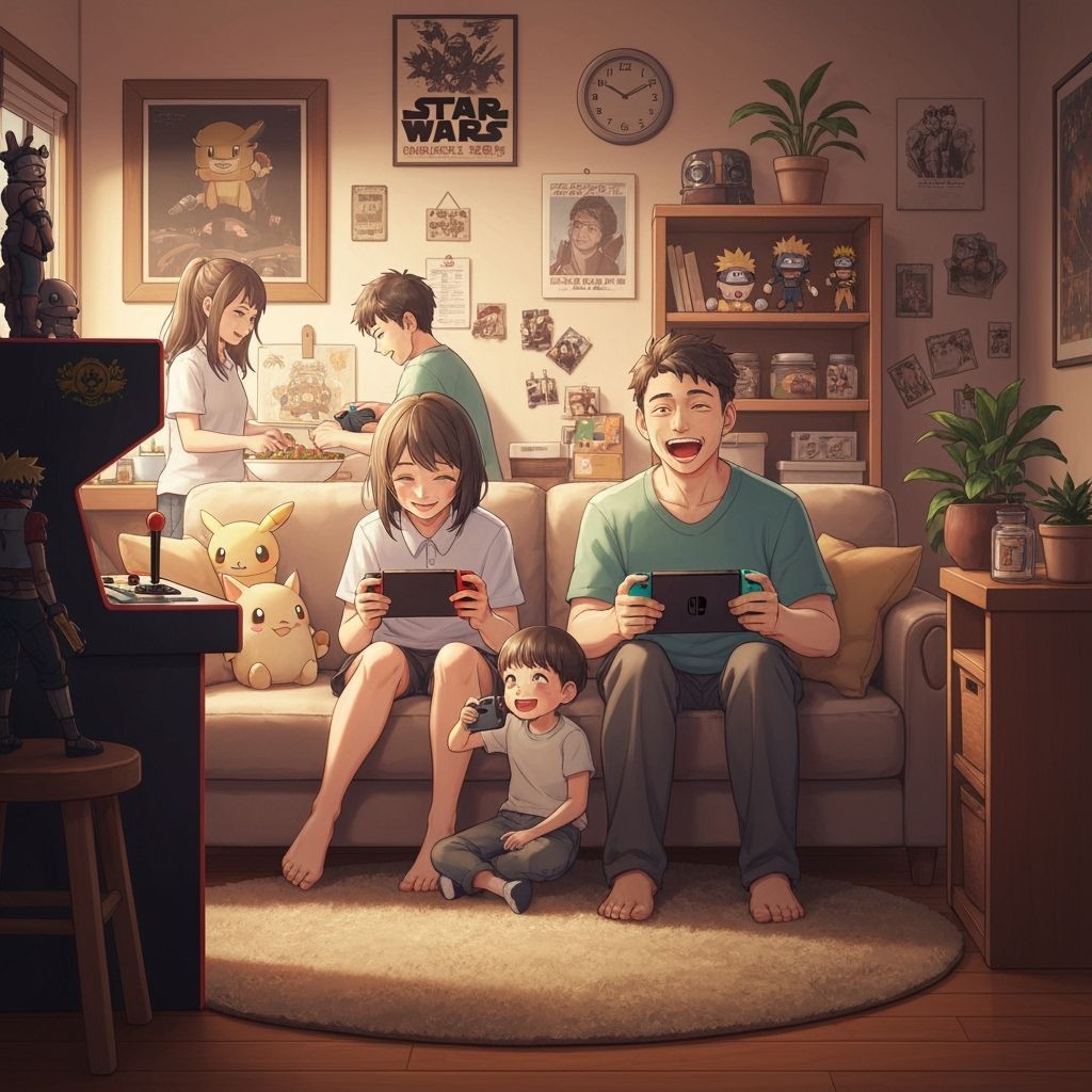Joyful Family Bonding in Cozy Living Room