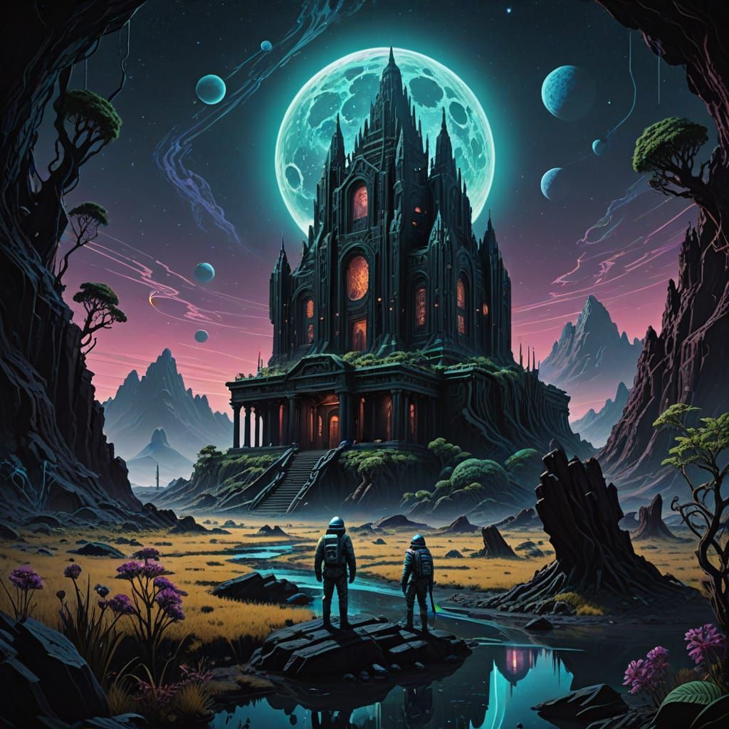 Astronaut Discovers Ancient Temple on Alien Planet