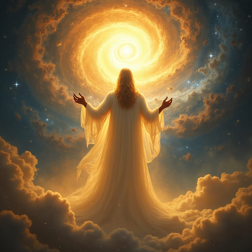 God Creating the Universe in Mystical Style