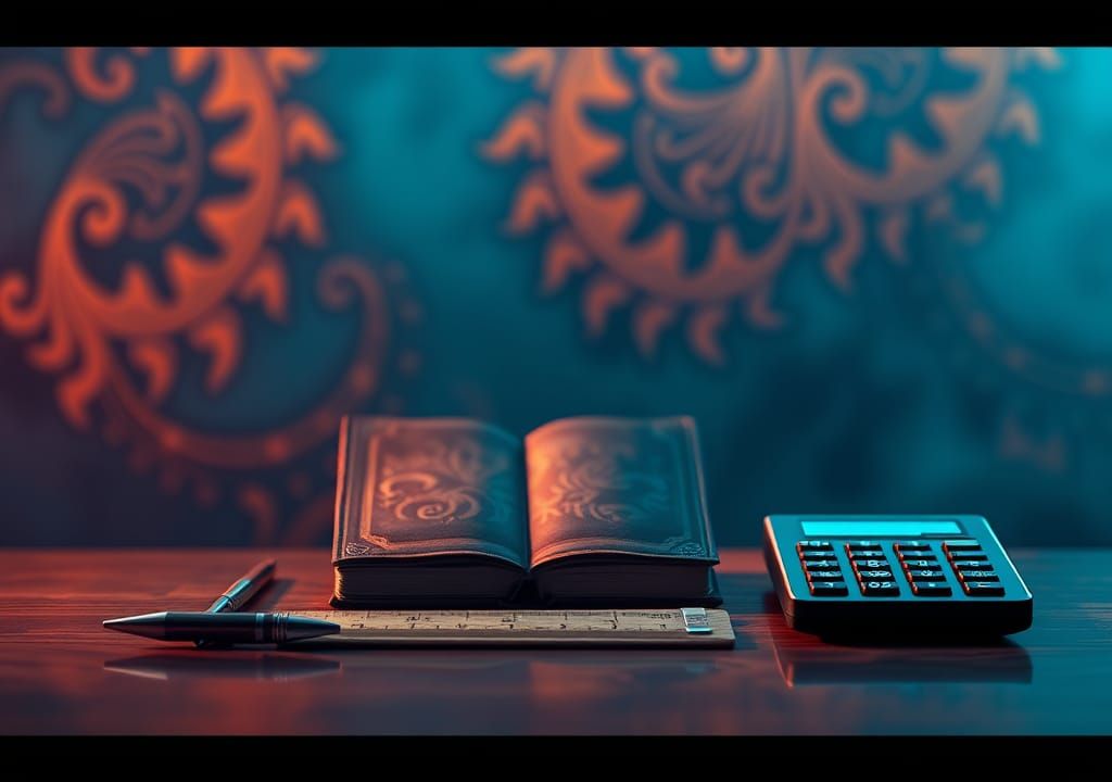 Clean Office Table Setting in Hyper-Realistic Style