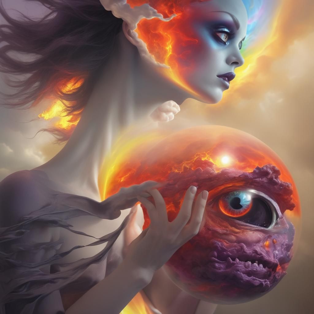 Stormy Sky: Trompe-l'œil in a Disjointed Room