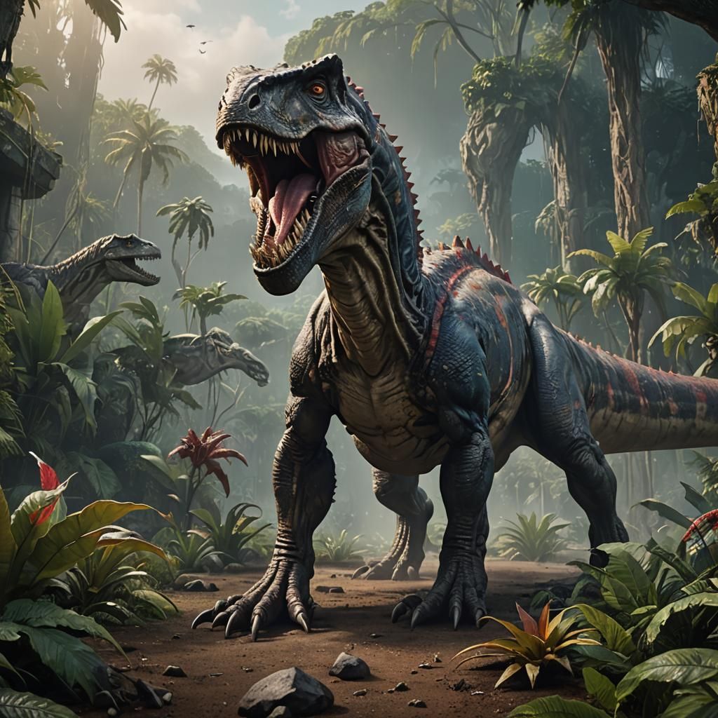 Mortem Rex: Detailed Dinosaur Matte Painting