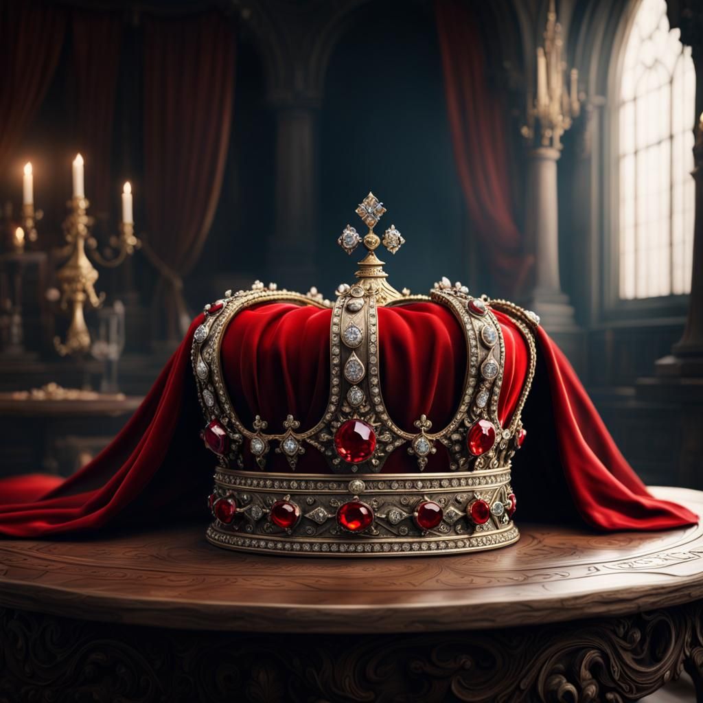 Diamond Crown and Cape: Dramatic Digital Painting