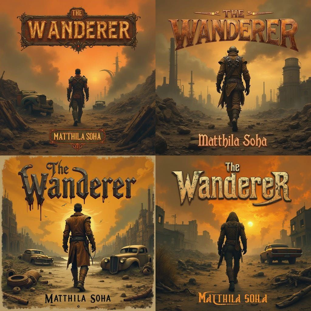 Post-Apocalyptic Wanderer in Tattered Leather Armor