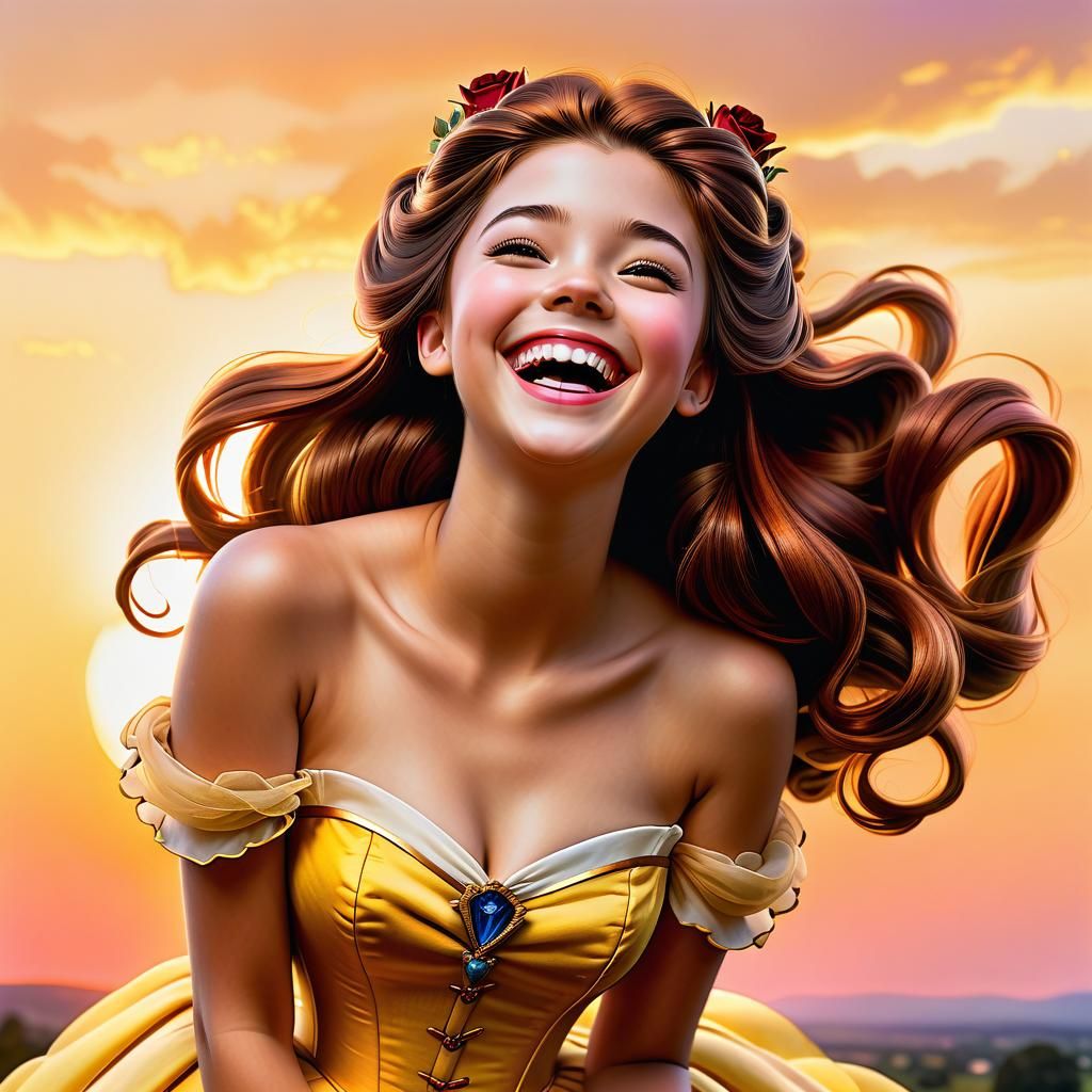 Belle laughing out loud