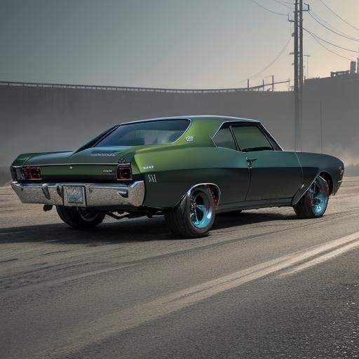 Armored 60s Chevelle with Metal Flake Paint Job