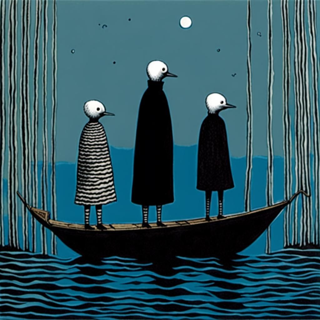 Underwater Children's Marvels in Gothic Style