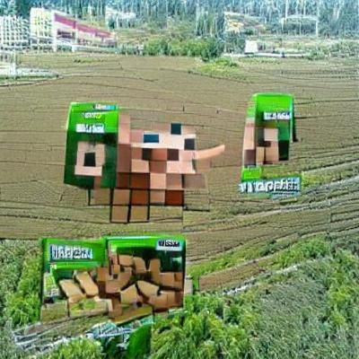 Minecraft Landscape: A Pixelated World