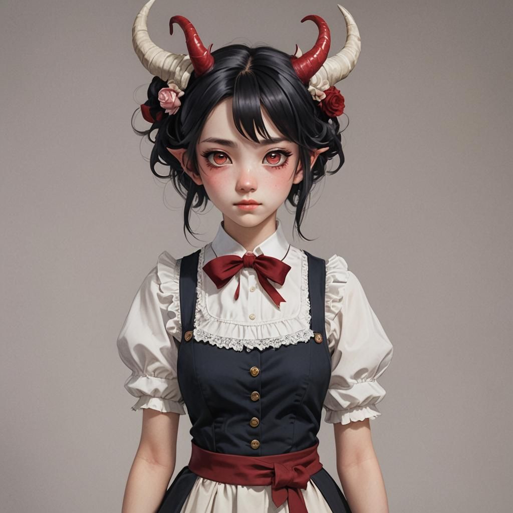 Enchanting Demon Maid in Royal Uniform