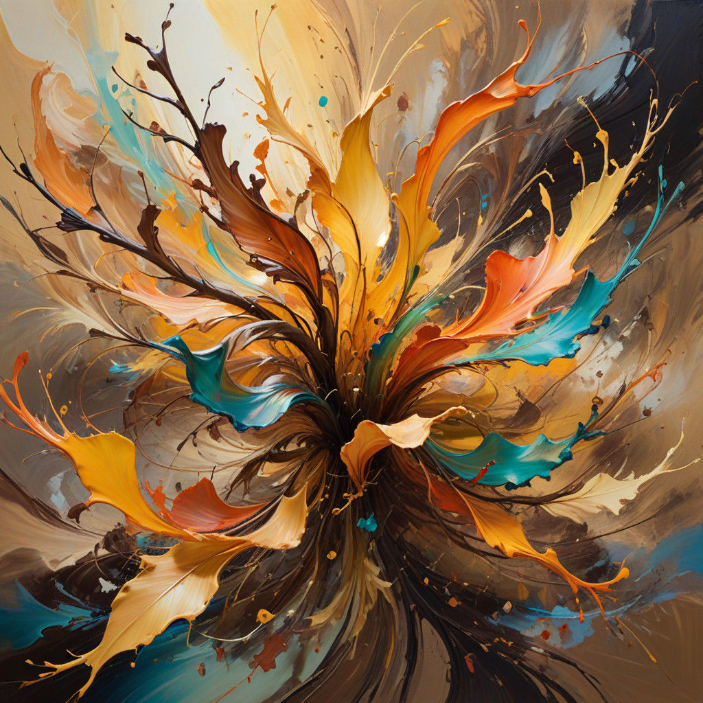 Dynamic Earthy Landscape in Synthetic Combinatorial Style