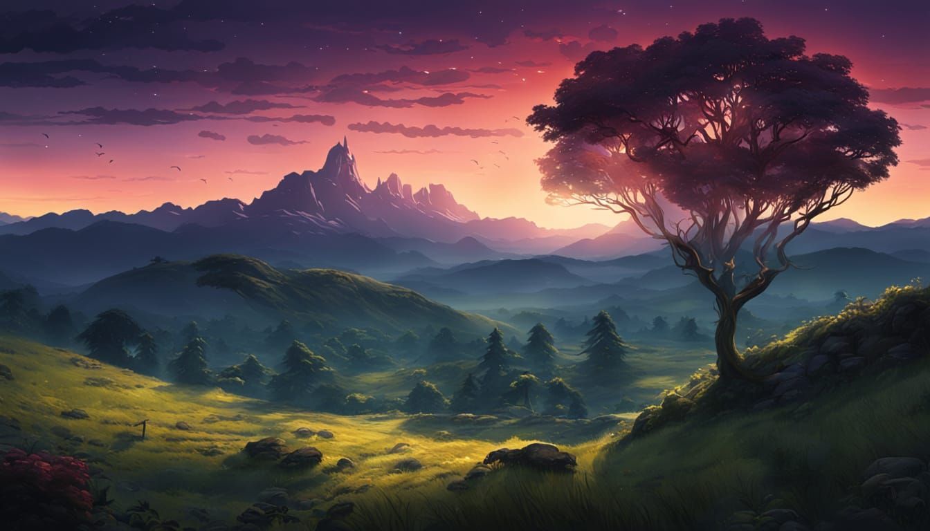 Twilight Landscape in Cinematic Style