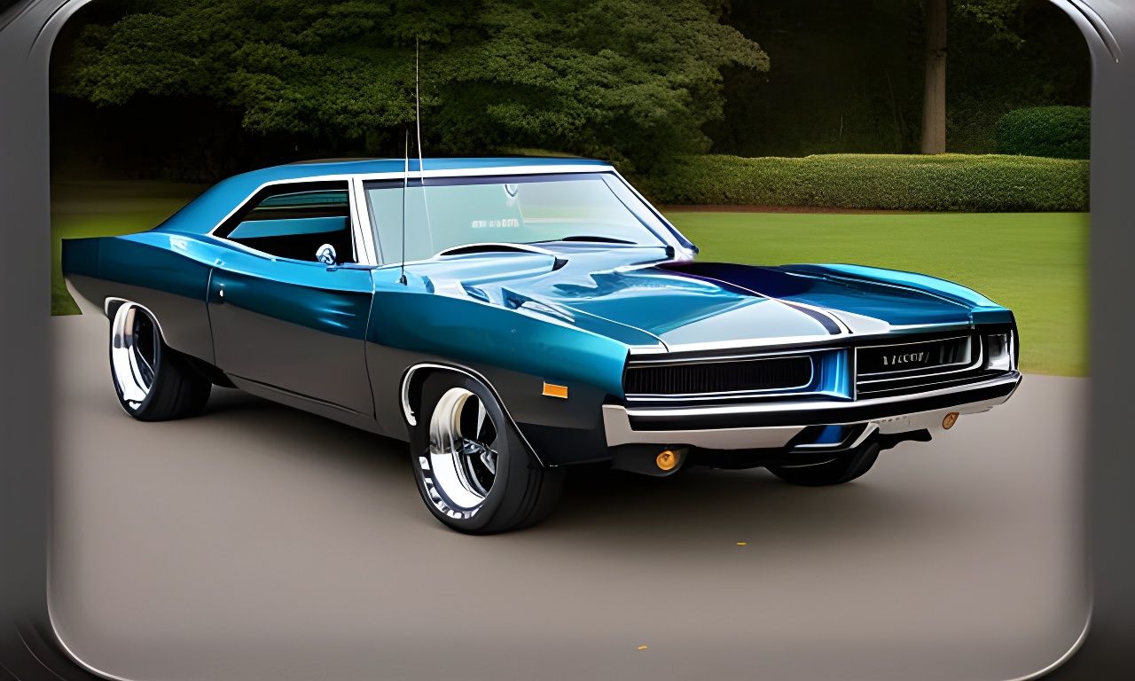 Shiny Blue 1969 Dodge Charger RT