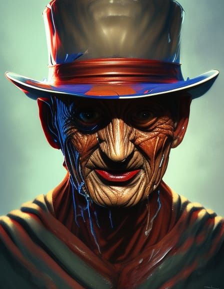 Freddy Krueger as Captain America Portrait