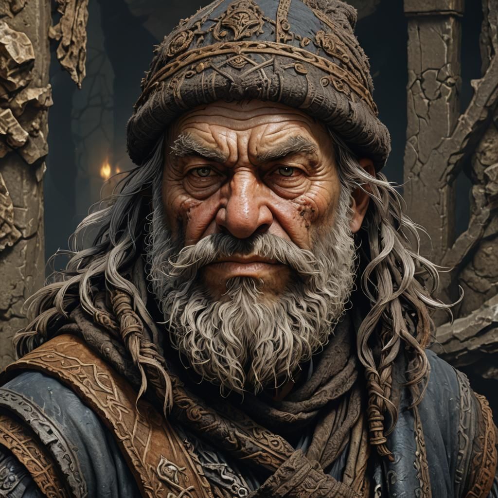 Grizzled Dwarf Gravedigger