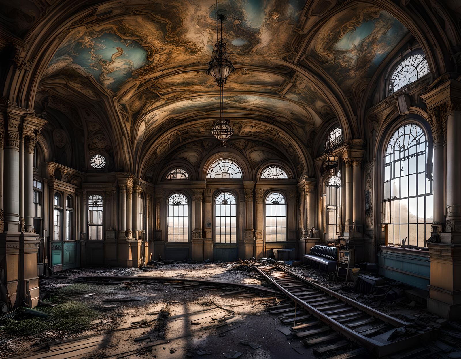 Opulent Abandoned Victorian Train Station in Decay