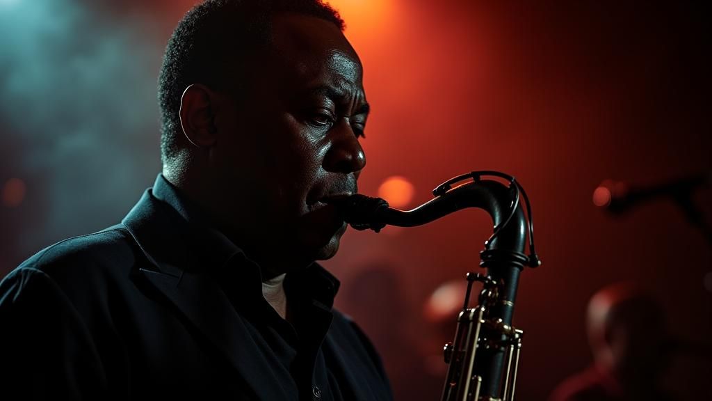 Vintage Jazz Musician Portrait in 1950s Style